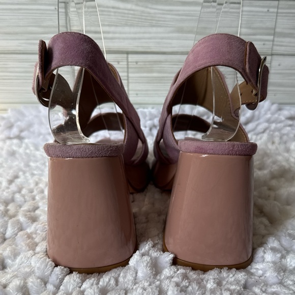 John Fluevog Pink Slingback Platform Sandals - Picture 4 of 9